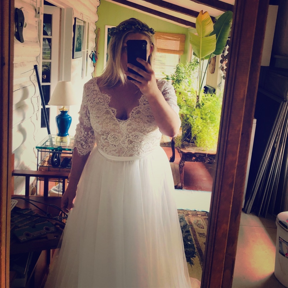 Custom Wedding Gown— Romantic Tulle & Lace